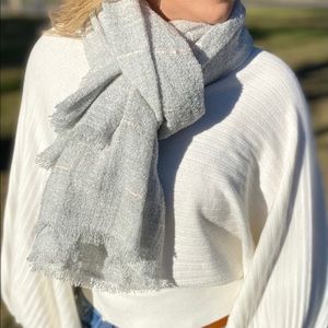 NEW J. Crew Soft Gray Wrap Scarf